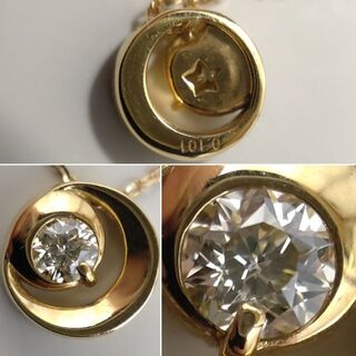 専用★4741 festaria K18 ダイヤモンド ペンダント ネックレス