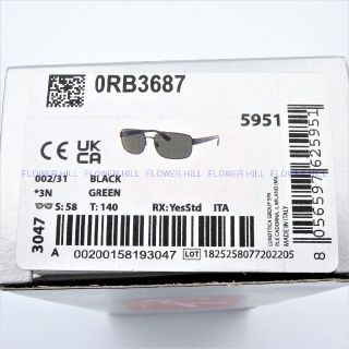 レイバン サングラス RB3687 002/31 58 G-15レンズ