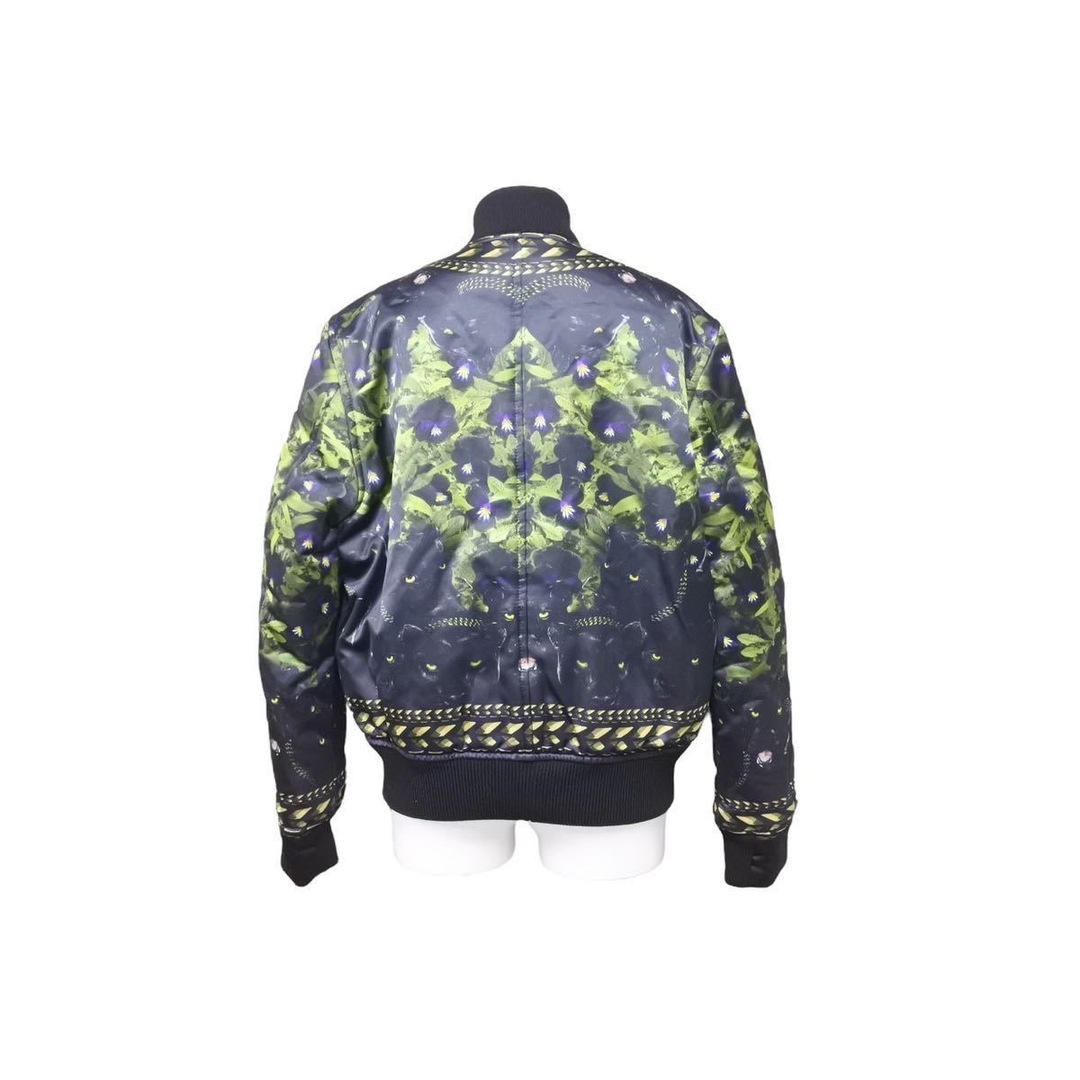 Givenchy ジバンシー 花柄 黒豹 ブルゾンジャケット ブラック ボンバージャケット 総柄 アウター サイズ34 美品  45857