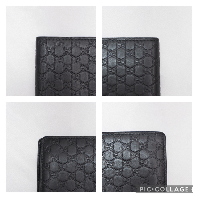 Gucci(グッチ)の♡美品♥︎ GUCCI 二つ折り マイクロシマ GG ブラック メンズのファッション小物(折り財布)の商品写真