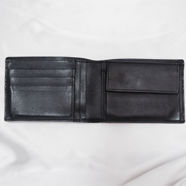 Gucci(グッチ)の♡美品♥︎ GUCCI 二つ折り マイクロシマ GG ブラック メンズのファッション小物(折り財布)の商品写真