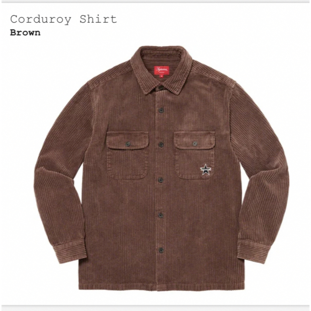 supreme corduroy shirt red M