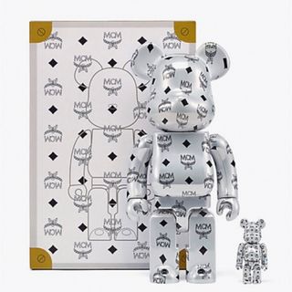 ベアブリック(BE@RBRICK)のBE@RBRICK MCM WHITE CHROME 100% & 400%(その他)