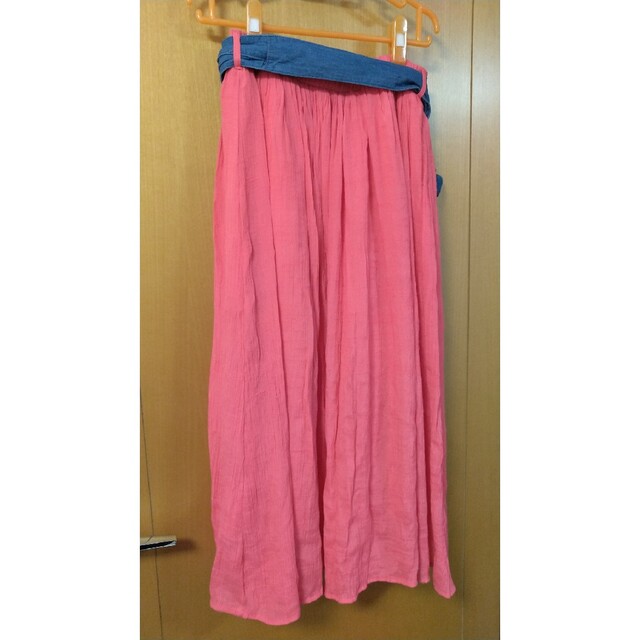 しまむら(シマムラ)のしまむらデニムベルト付きロングスカートサイズL レディースのスカート(ロングスカート)の商品写真