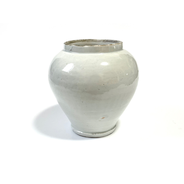 骨董 アンティーク 白磁壺 白磁花入 壷 古伊万里 高麗 李朝 白磁 | wic