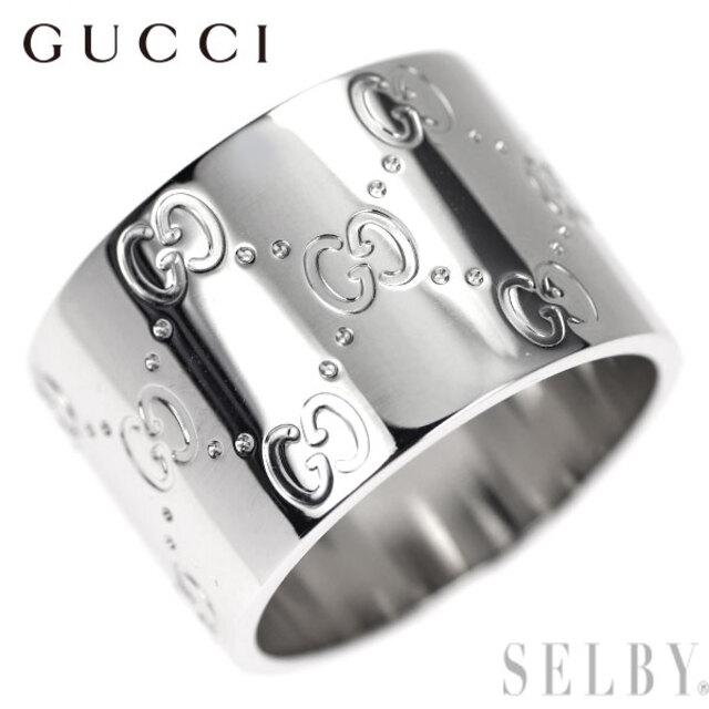 即納&大特価】 Gucci - グッチ K18WG リング アイコン ワイド 16号