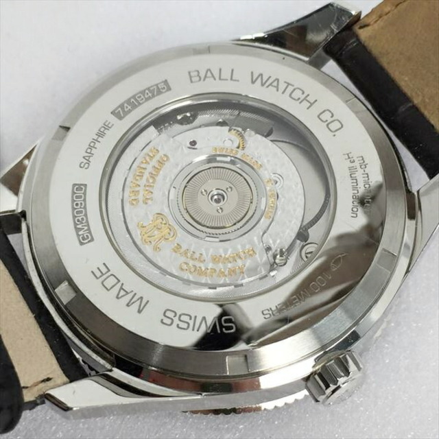 ボールウォッチ BALLWATCH GM3090C エンジニアマスターⅡ パイロットGMT 自動巻き メンズ 美品 箱・保証書付き_764005