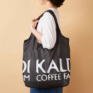 カルディ(KALDI)の【新品 未開封】カルディ エコバッグ ブラック 黒 1枚(ノベルティグッズ)