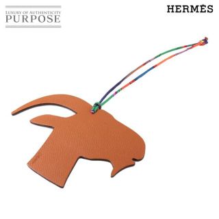 エルメス(Hermes)の未使用 展示品 エルメス HERMES プティアッシュ ヤギ ゴート バッグ チャーム エプソン トゴ ゴールド ブラック VLP 90130627(チャーム)