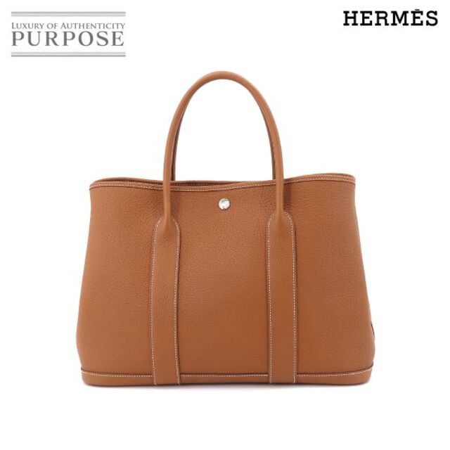 Hermes - 未使用 展示品 エルメス HERMES ガーデンパーティ 36 PM トート バッグ ネゴンダ ゴールド D刻印 シルバー 金具 VLP 90163293