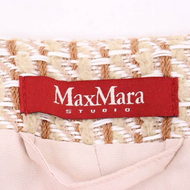 Max Mara(マックスマーラ)のMax Mara マックスマーラ　ノーカラージャケット　レディース　ベージュ　 レディースのジャケット/アウター(ノーカラージャケット)の商品写真