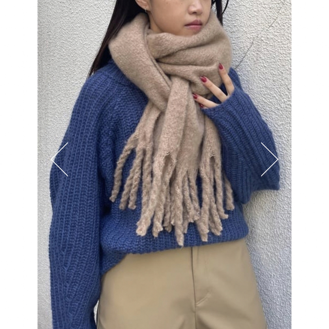 moussy(マウジー)のmoussy 新作　FLUFFY ROLL NECK ニット　グレー　タートル レディースのトップス(ニット/セーター)の商品写真