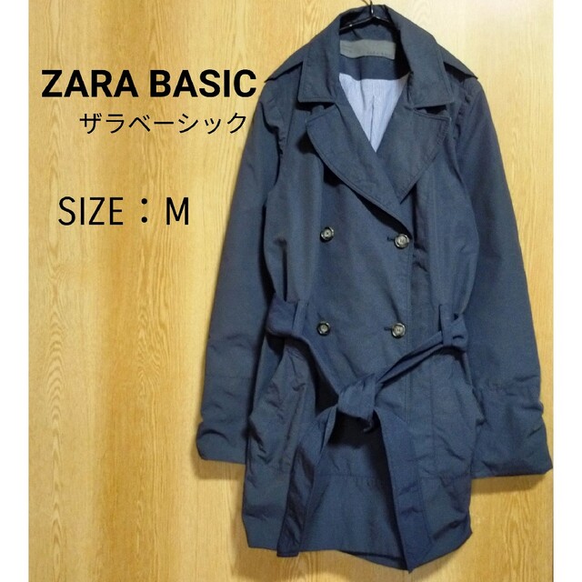 ZARA(ザラ)のZARA BASIC  ザラベーシック トレンチコート ロング アウター M レディースのジャケット/アウター(トレンチコート)の商品写真