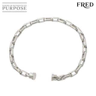 フレッド(FRED)のフレッド FRED フォース10 LM ケーブル #19 ラージ K18 WG ホワイトゴールド 750 ブレスレット VLP 90175115(ブレスレット/バングル)