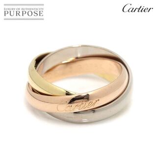 カルティエ(Cartier)のカルティエ Cartier トリニティ MM #50 リング K18 YG WG PG 3連 スリーゴールド 750 指輪 VLP 90176881(リング(指輪))