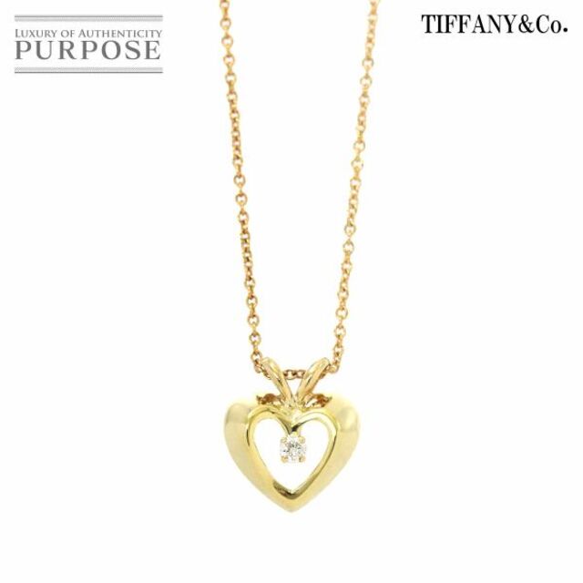 Tiffany & Co. - ティファニー TIFFANY&CO. ハート ダイヤ ネックレス K18 YG 45cm イエローゴールド 750 VLP 90177313