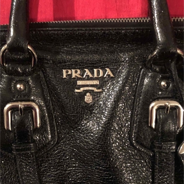 【最終価格】PRADA ショルダー ハンドバッグ 黒 シルバー金具 | フリマアプリ ラクマ