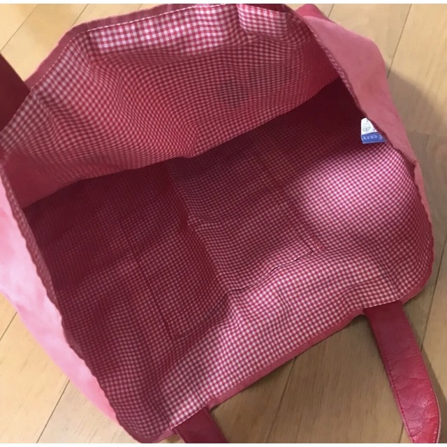 ショッピング ファミリア デニム 赤 レッスンバッグ トートバッグ 定番