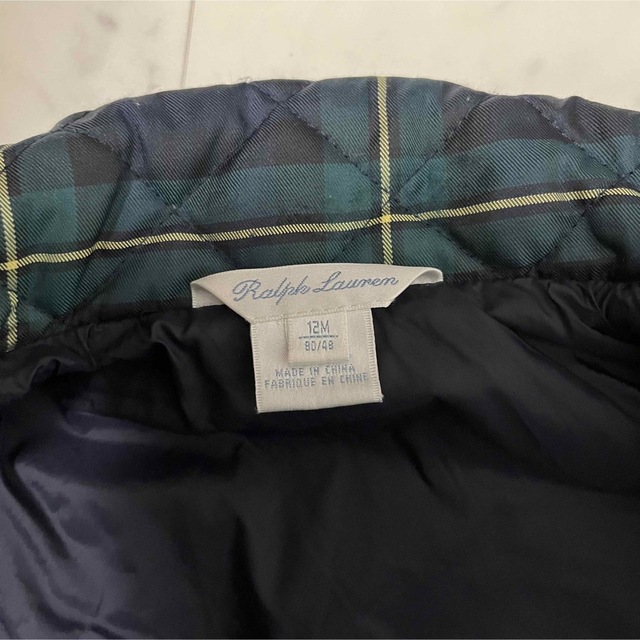 POLO RALPH LAUREN(ポロラルフローレン)のポロラルフローレン　コート　キルティング　80サイズ　チェック キッズ/ベビー/マタニティのベビー服(~85cm)(ジャケット/コート)の商品写真
