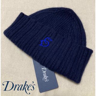 ドレイクス(DRAKES)の【新品】Drake's／ドレイクス／ニットキャップ／ネイビー(ニット帽/ビーニー)