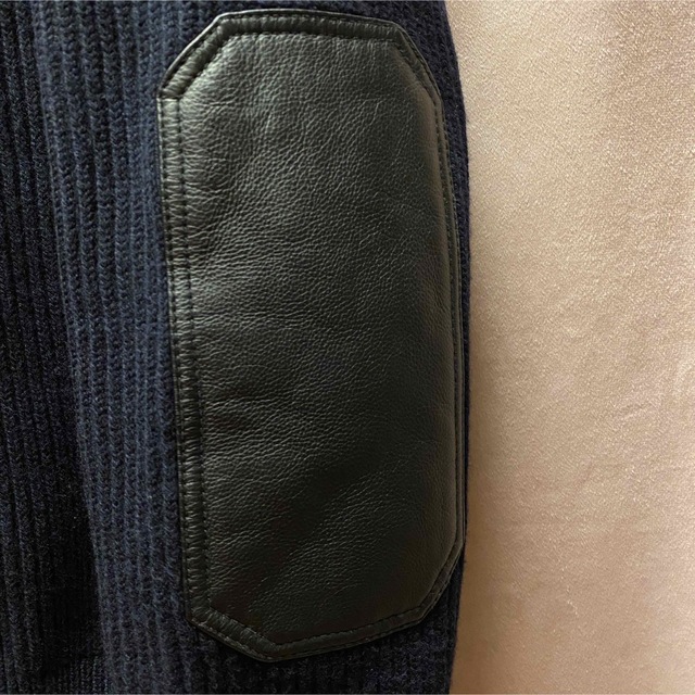 Dunhill - Dunhill 20AWエルボーパッチ ドライバーズニット Dunhill - Dunhill 20AWエルボーパッチ ドライバーズニット