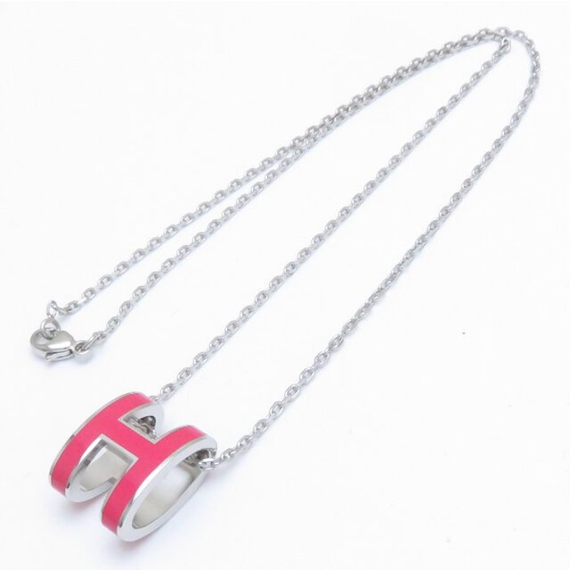 HERMES エルメス 925 ポップアッシュ ネックレス ブラック×シルバー