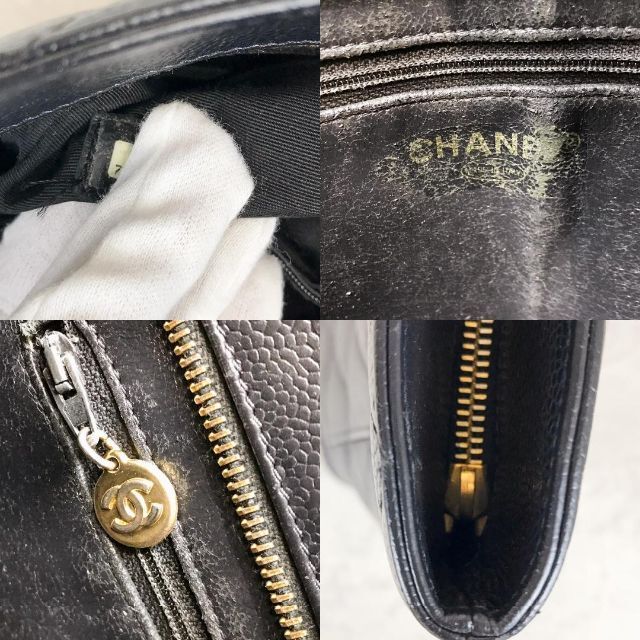 CHANEL(シャネル)の❤️正規品❤️ シャネル　復刻トート　ブラック　キャビアスキン　ハンドバッグ レディースのバッグ(トートバッグ)の商品写真