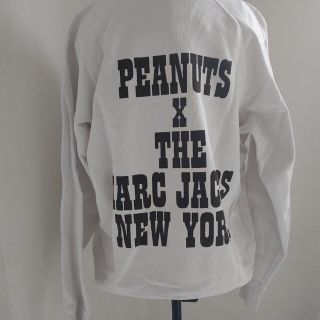 美品 マークジェイコブス MARC JACOBS×PEANUT スウェット トレーナー スヌーピー ロングスリーブ コットン トップス レディース S ホワイト