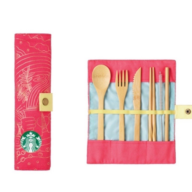 Starbucks Coffee(スターバックスコーヒー)の台湾 スターバックス カトラリー6点セット インテリア/住まい/日用品のキッチン/食器(カトラリー/箸)の商品写真