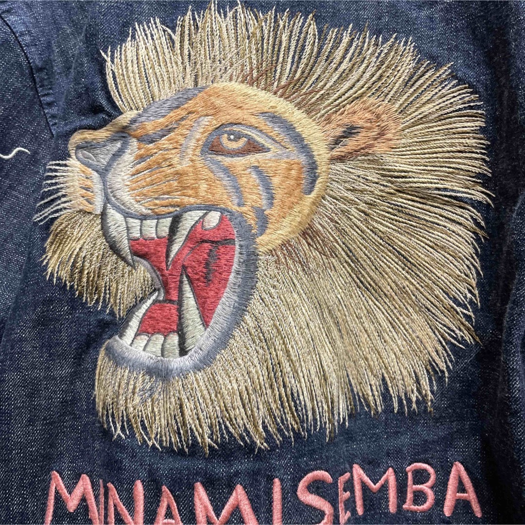 公式売上 EVISU エヴィス 虎 龍 刺繍 デニム ジャケット 40 12650円 G