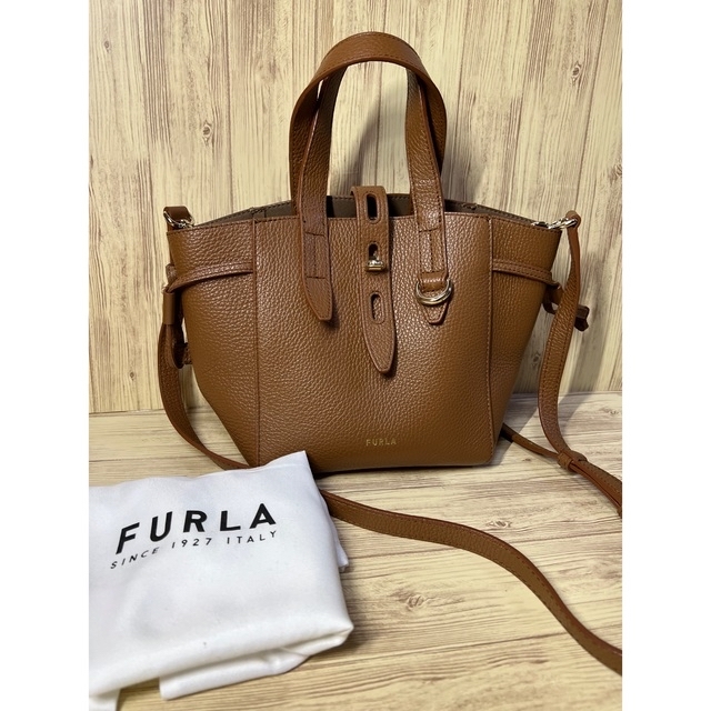 極美品フルラ FURLA トートバッグ MINI ショルダー クロスボディバッグ