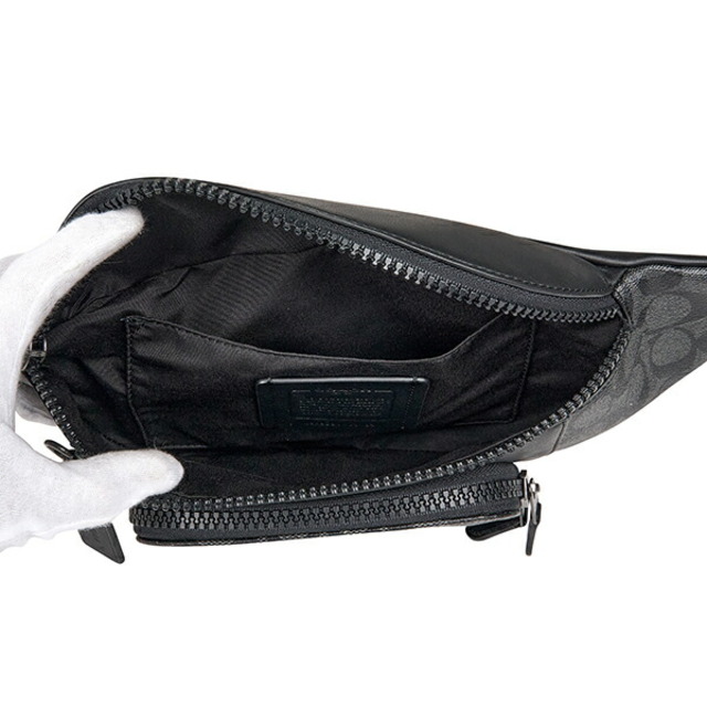 新品 コーチ COACH ウエストバッグ・ボディバッグ トラック ベルトバッグ チャコール/ブラック