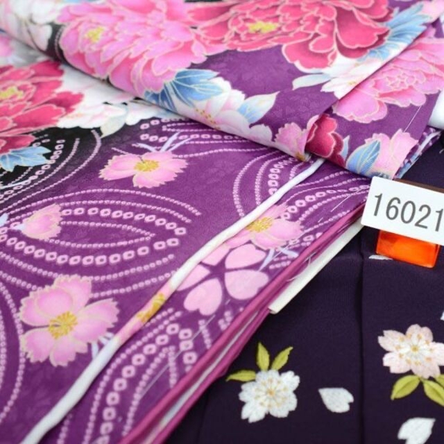 着物袴セット ジュニア用へ直し 135~150cm 百花繚乱 NO16021 着物袴セット ジュニア用へ直し 135~150cm 百花繚乱 NO16021