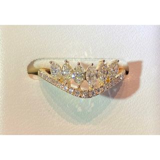 【春分大大大セール】キラッキラ ダイヤモンド 1ct k18 王妃のティアラ　(リング(指輪))