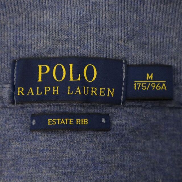 POLO RALPH LAUREN(ポロラルフローレン)のポロラルフローレン ロゴ刺繍 ハーフジップ 長袖トレーナー M ブルー POLO RALPH LAUREN メンズ 【中古】  【230113】 メンズのトップス(その他)の商品写真