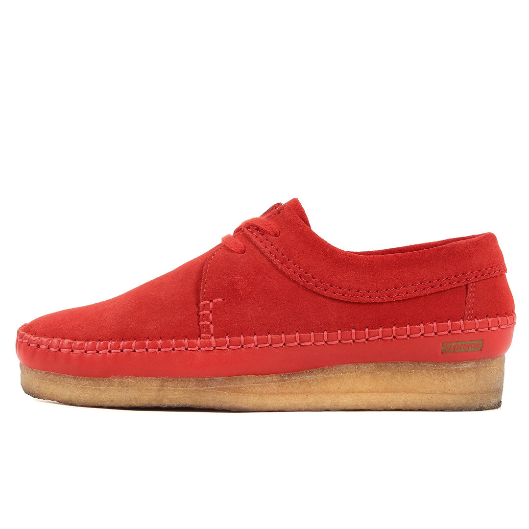 Supreme シュプリーム CLARKS クラークス スウェードレザー ウィーバーブーツ WEAVER 18SS レッド 赤 サイズ：US9  27.0cm シューズ 靴 コラボ 【メンズ】【中古】 | フリマアプリ ラクマ