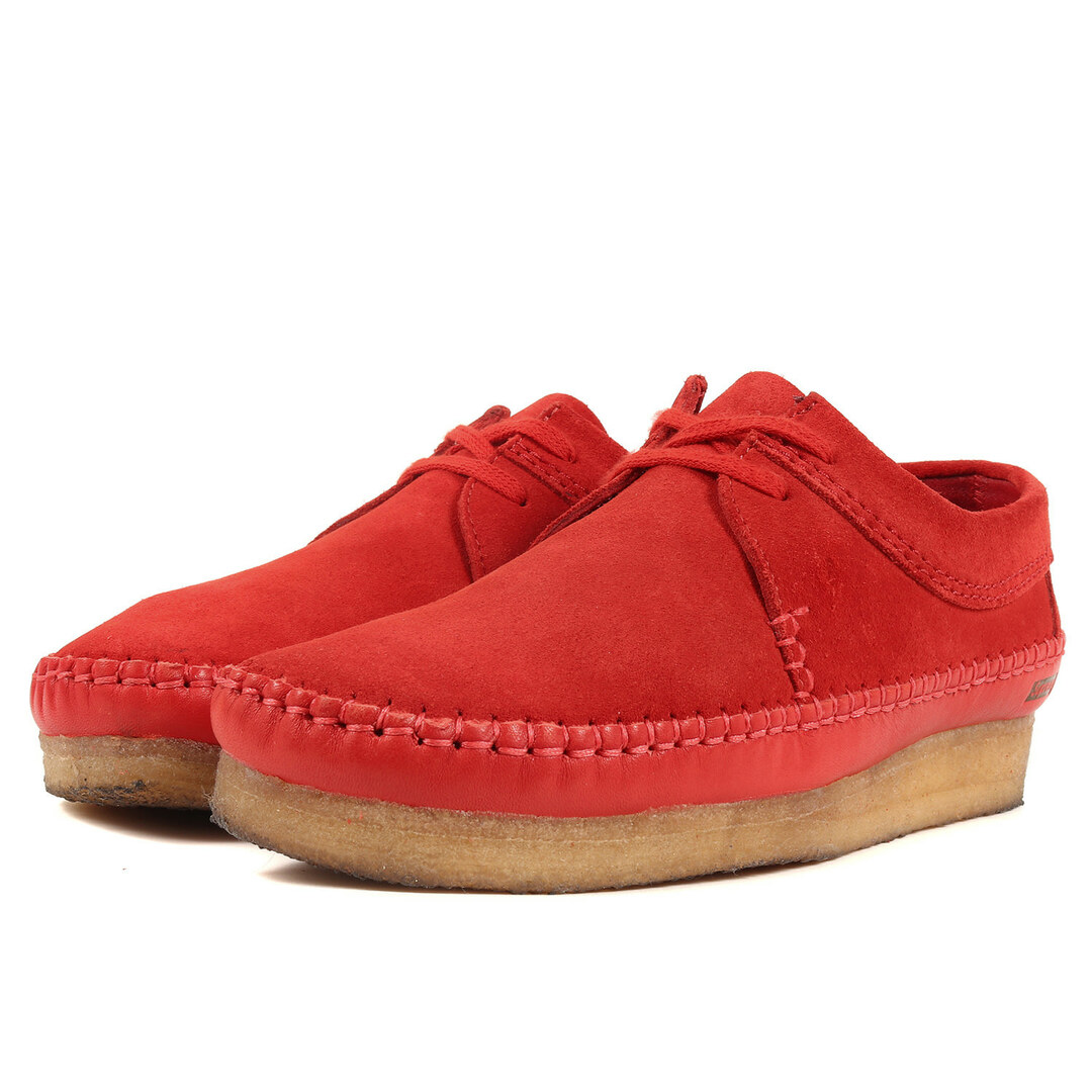 Supreme シュプリーム CLARKS クラークス スウェードレザー ウィーバーブーツ WEAVER 18SS レッド 赤 サイズ：US9  27.0cm シューズ 靴 コラボ 【メンズ】【中古】