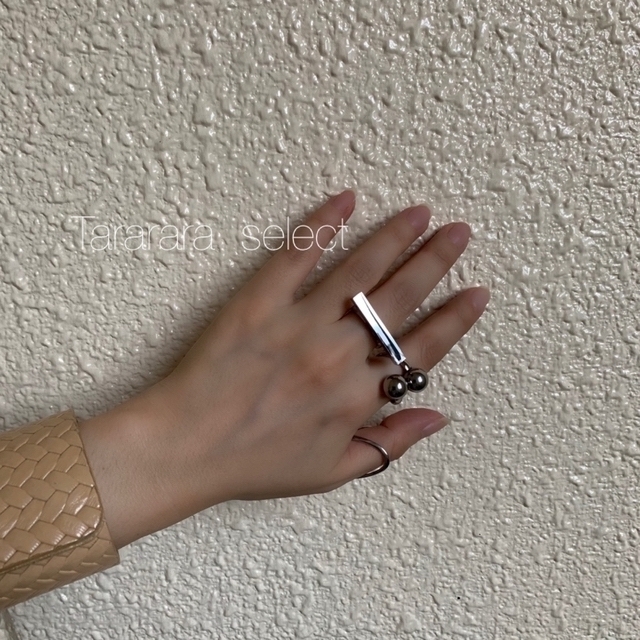 ●stainless stick ring●金属アレルギー対応 レディースのアクセサリー(リング(指輪))の商品写真