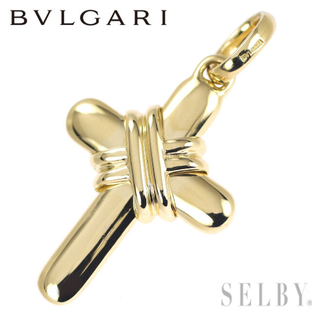 宅送] - BVLGARI ブルガリ クロス ペンダントトップ K18YG ネックレス