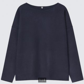 ユニクロ(UNIQLO)の冬物 SALE❗️UNIQLOスフレヤーンボートネックセーター(スムース・長袖)(ニット/セーター)