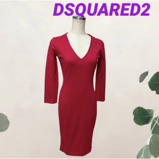 ディースクエアード(DSQUARED2)の超美品　DSQUARED2 ワンピース　ドレス　ピンク　Sサイズ(ひざ丈ワンピース)