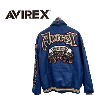 アヴィレックス(AVIREX)のAVIREX　レザースタジャン　ブルゾン　XLサイズ(スタジャン)