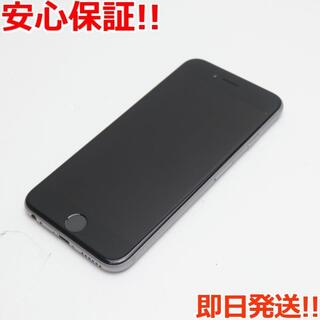 アイフォーン(iPhone)の超美品 au iPhone6 16GB スペースグレイ 白ロム(スマートフォン本体)