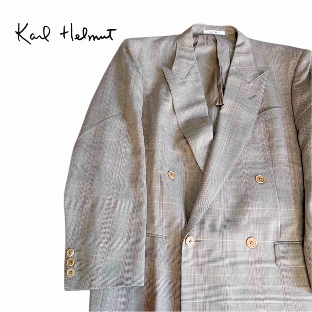 希少★Karl Helmut カールヘルム グレンチェック柄 ダブルブレスト