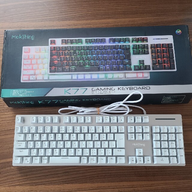 MakThing ゲーミングキーボード 赤軸 リニア 有線 メカニカルキーボード