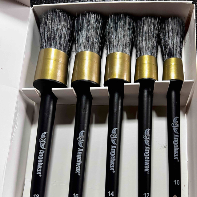 SPASHAN Angel wax  detailing brush set