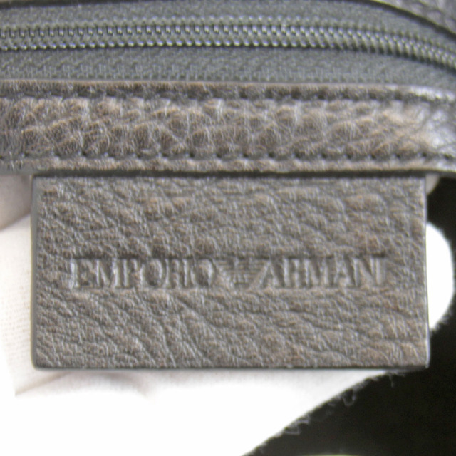 Emporio Armani(エンポリオアルマーニ)の『USED』 Emporio Armani エンポリオ・アルマーニ ショルダーバッグ レザー ブラック【中古】 メンズのバッグ(ショルダーバッグ)の商品写真