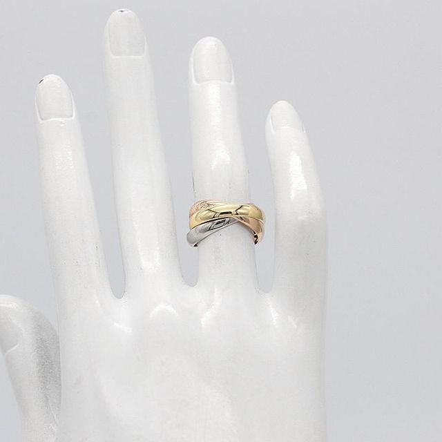 メール便対応! 美品 カルティエ トリニティ リング クラシック 750