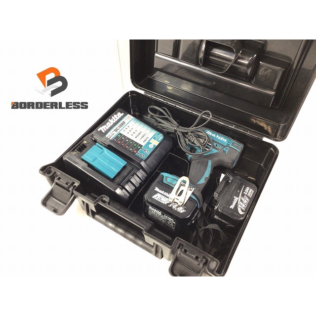 ☆比較的綺麗です☆makita マキタ 14.4V 充電式インパクトドライバ TD138D バッテリー2個(14.4V 3.0Ah) 充電器 ケース付き 64624自動車/バイク