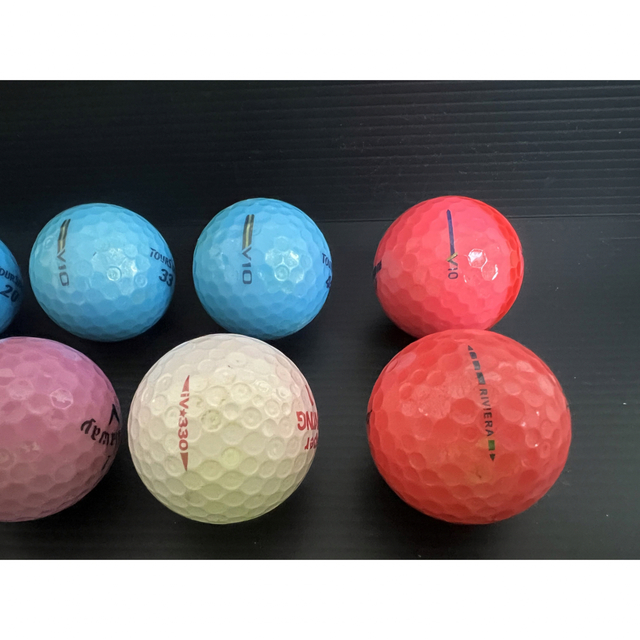 ゴルフ ロストボール カラフル球を揃えました 色々なメーカーが混ざっています。 スポーツ/アウトドアのゴルフ(その他)の商品写真